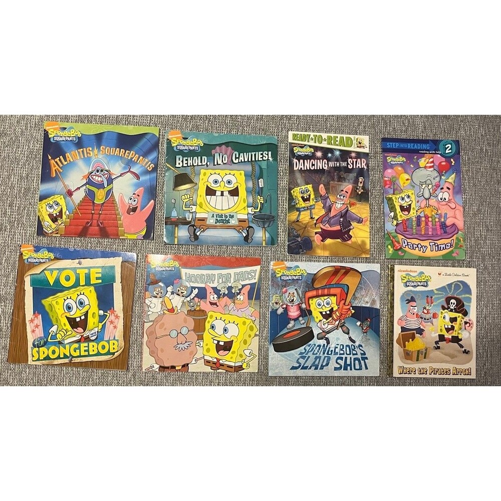 Nickelodeon SpongeBob SquarePants Kids Picture Books Illustrated Lot of 8 Books